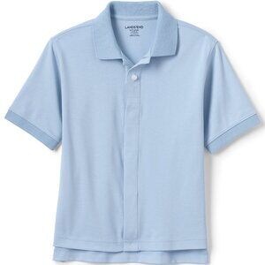 Lands' End Kids Adaptive Short Sleeve Interlock Polo, NWT